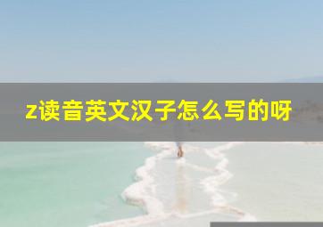 z读音英文汉子怎么写的呀