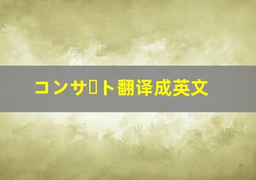 コンサート翻译成英文