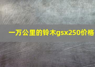 一万公里的铃木gsx250价格