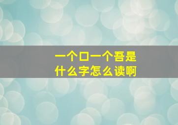 一个口一个吾是什么字怎么读啊