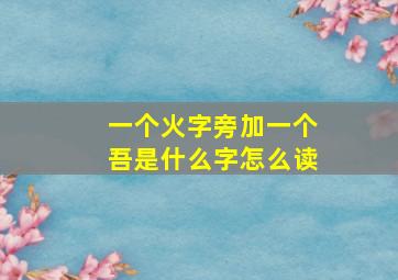 一个火字旁加一个吾是什么字怎么读