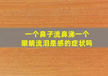 一个鼻子流鼻涕一个眼睛流泪是感的症状吗