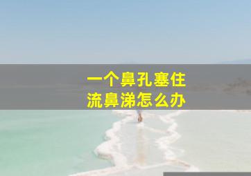 一个鼻孔塞住流鼻涕怎么办