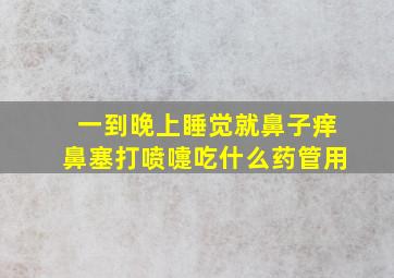 一到晚上睡觉就鼻子痒鼻塞打喷嚏吃什么药管用