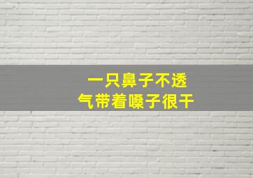 一只鼻子不透气带着嗓子很干