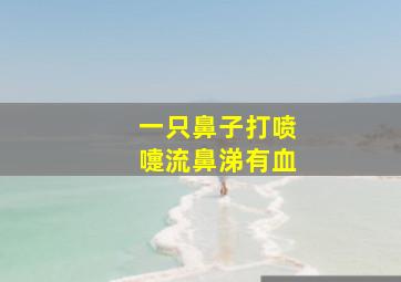 一只鼻子打喷嚏流鼻涕有血