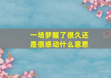 一场梦醒了很久还是很感动什么意思