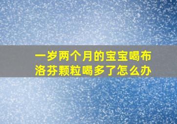 一岁两个月的宝宝喝布洛芬颗粒喝多了怎么办