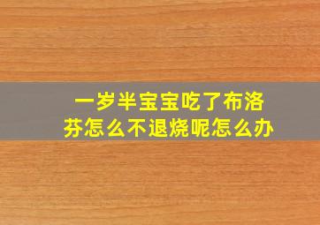 一岁半宝宝吃了布洛芬怎么不退烧呢怎么办