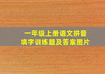 一年级上册语文拼音填字训练题及答案图片