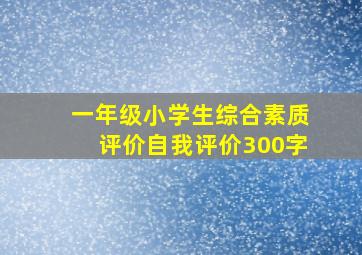 一年级小学生综合素质评价自我评价300字