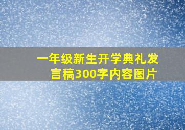 一年级新生开学典礼发言稿300字内容图片