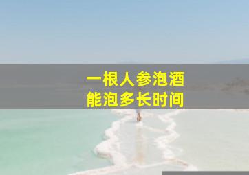 一根人参泡酒能泡多长时间