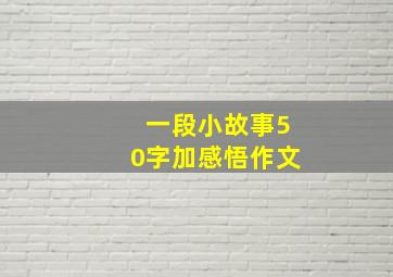 一段小故事50字加感悟作文