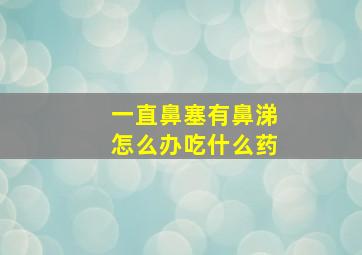 一直鼻塞有鼻涕怎么办吃什么药