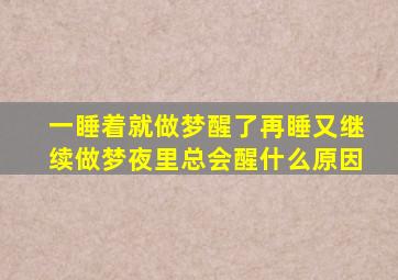 一睡着就做梦醒了再睡又继续做梦夜里总会醒什么原因