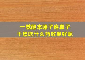 一觉醒来嗓子疼鼻子干燥吃什么药效果好呢