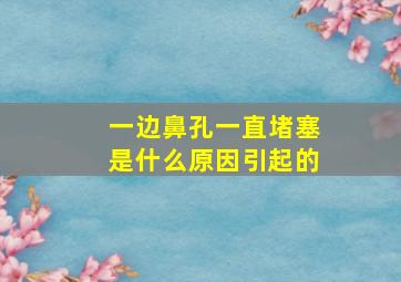 一边鼻孔一直堵塞是什么原因引起的