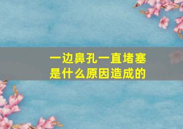 一边鼻孔一直堵塞是什么原因造成的