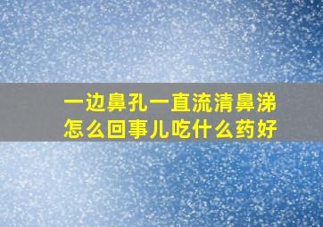 一边鼻孔一直流清鼻涕怎么回事儿吃什么药好