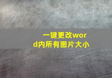 一键更改word内所有图片大小