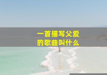 一首描写父爱的歌曲叫什么