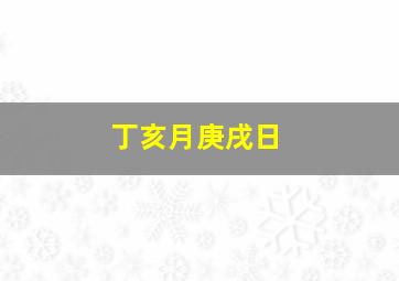 丁亥月庚戌日