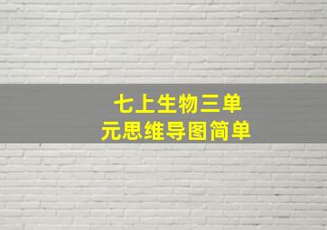 七上生物三单元思维导图简单