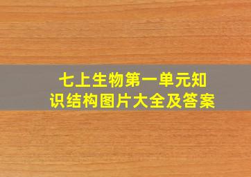 七上生物第一单元知识结构图片大全及答案