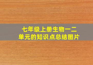 七年级上册生物一二单元的知识点总结图片