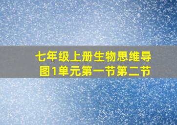 七年级上册生物思维导图1单元第一节第二节