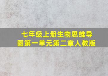 七年级上册生物思维导图第一单元第二章人教版