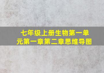 七年级上册生物第一单元第一章第二章思维导图