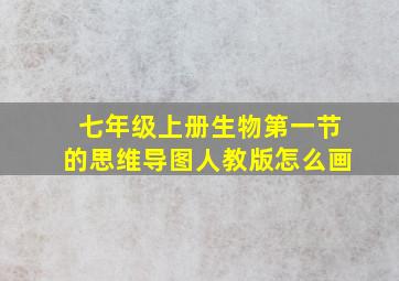 七年级上册生物第一节的思维导图人教版怎么画