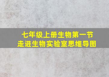 七年级上册生物第一节走进生物实验室思维导图