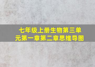 七年级上册生物第三单元第一章第二章思维导图