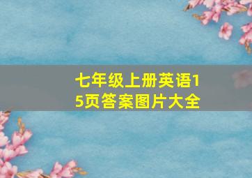 七年级上册英语15页答案图片大全