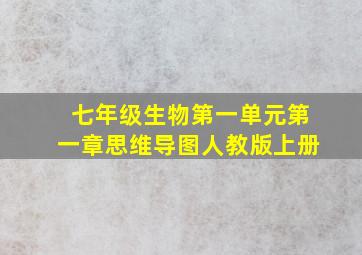 七年级生物第一单元第一章思维导图人教版上册