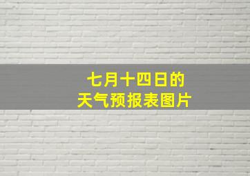 七月十四日的天气预报表图片