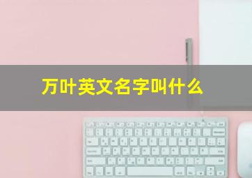 万叶英文名字叫什么