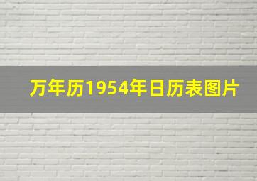 万年历1954年日历表图片