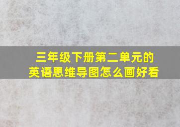 三年级下册第二单元的英语思维导图怎么画好看