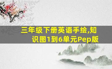 三年级下册英语手绘,知识图1到6单元Pep版