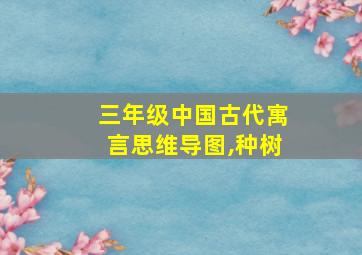 三年级中国古代寓言思维导图,种树