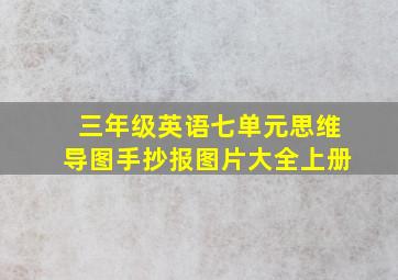 三年级英语七单元思维导图手抄报图片大全上册