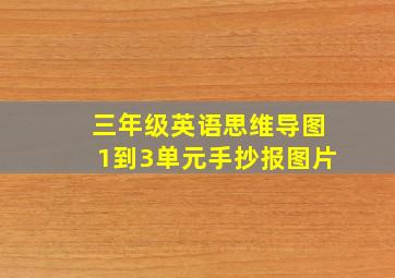 三年级英语思维导图1到3单元手抄报图片