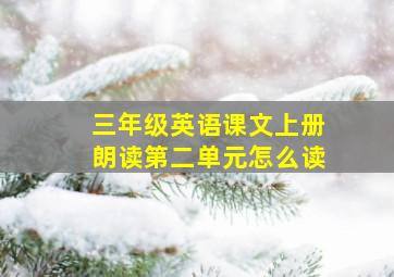 三年级英语课文上册朗读第二单元怎么读