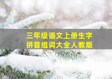 三年级语文上册生字拼音组词大全人教版