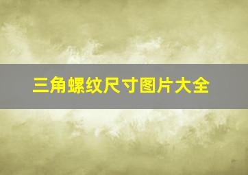 三角螺纹尺寸图片大全