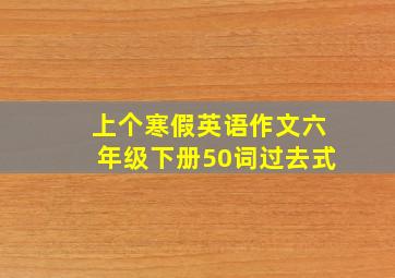 上个寒假英语作文六年级下册50词过去式